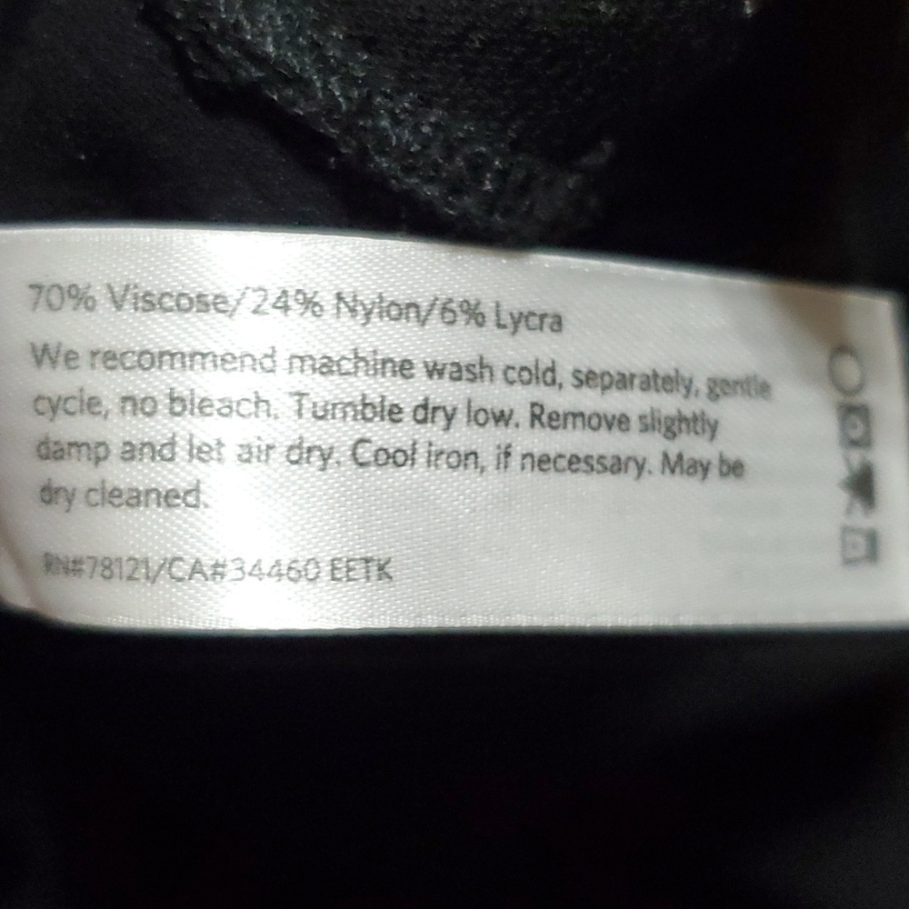Eileen fisher black crop stretch pull on pants - Picture 5 of 6